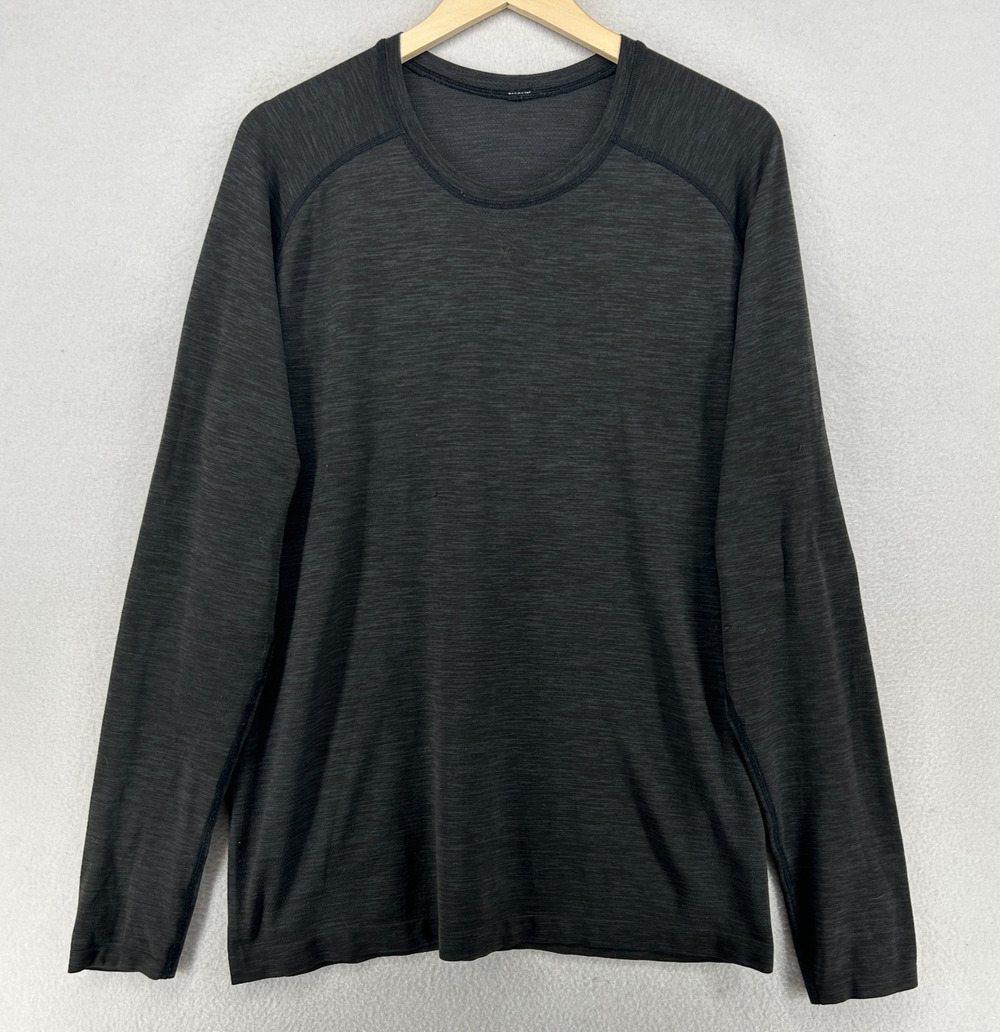 LULULEMON Shirt Mens XL Metal Vent Tech Long Sleeve Performance Athletic Gray